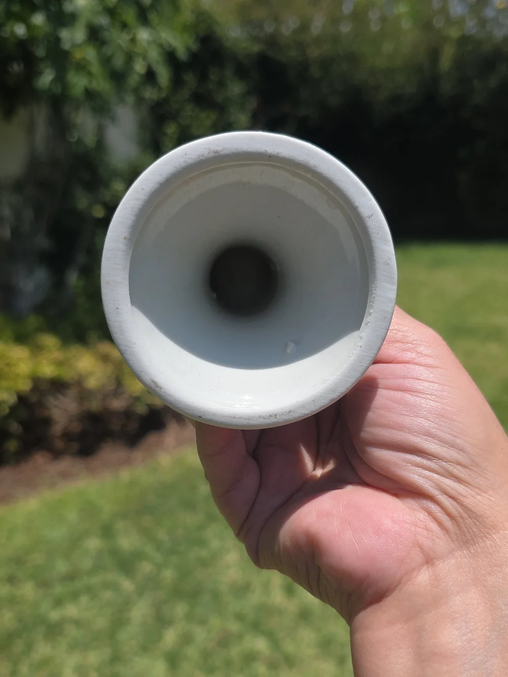 Vintage Williams Sonoma Blue & White Ceramic Candlestick Holders - Set of 2